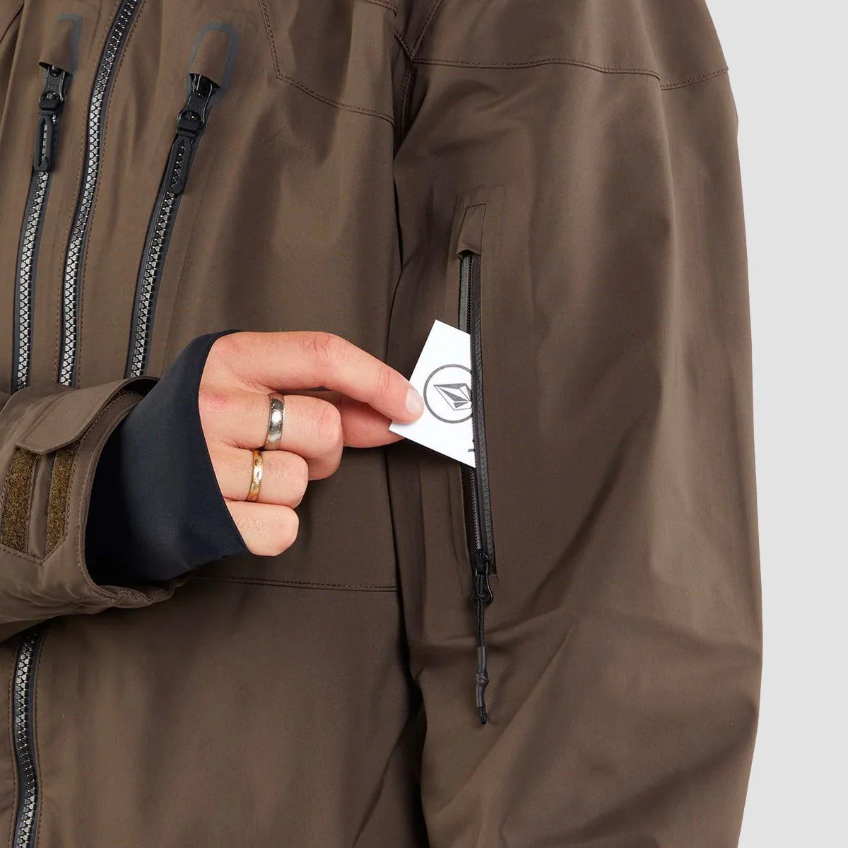 Volcom Guch Stretch Gore Snow Jacket Brown - Image 5