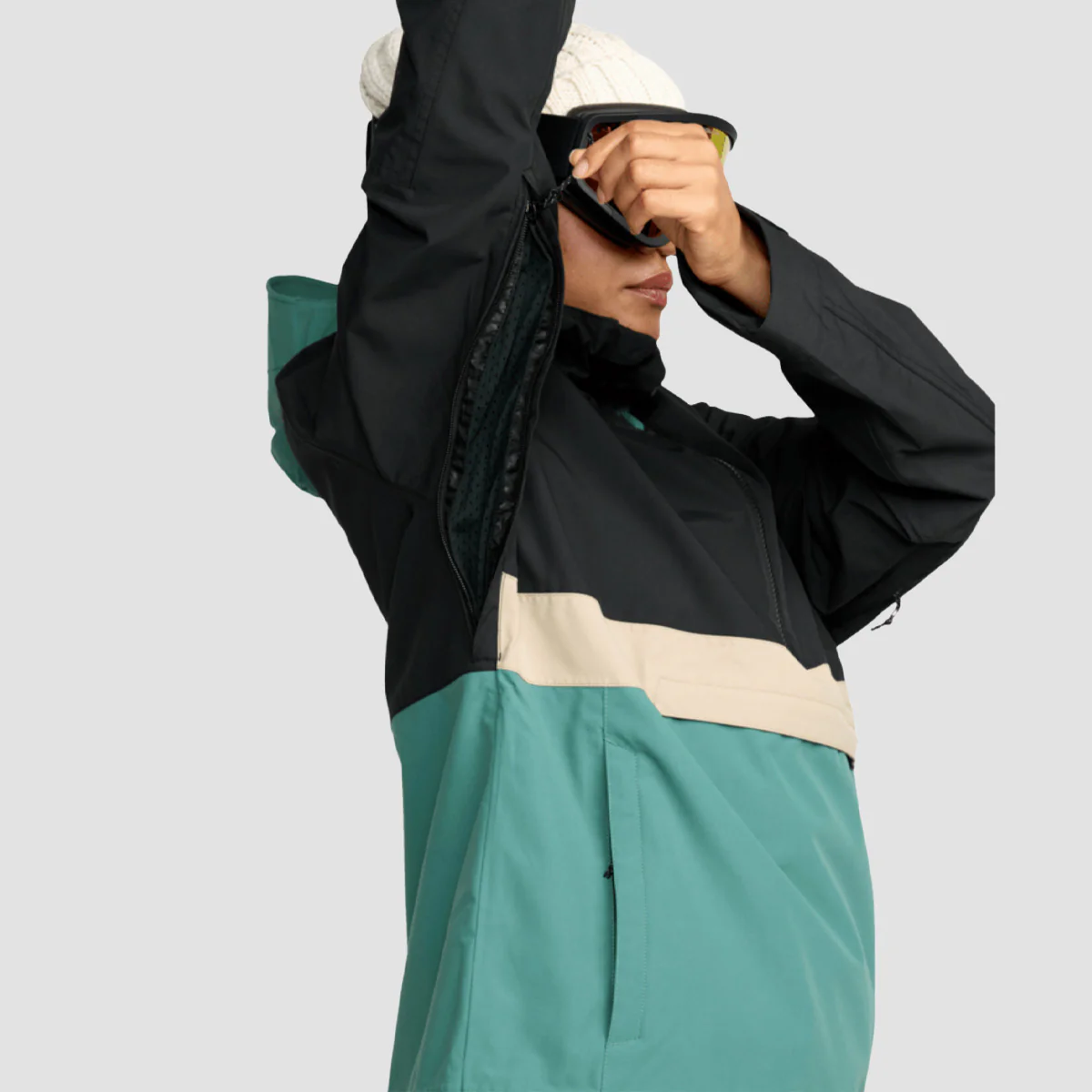 Volcom Harlan 10K Pullover Snow Jacket Spruce Green - Womens - Image 4