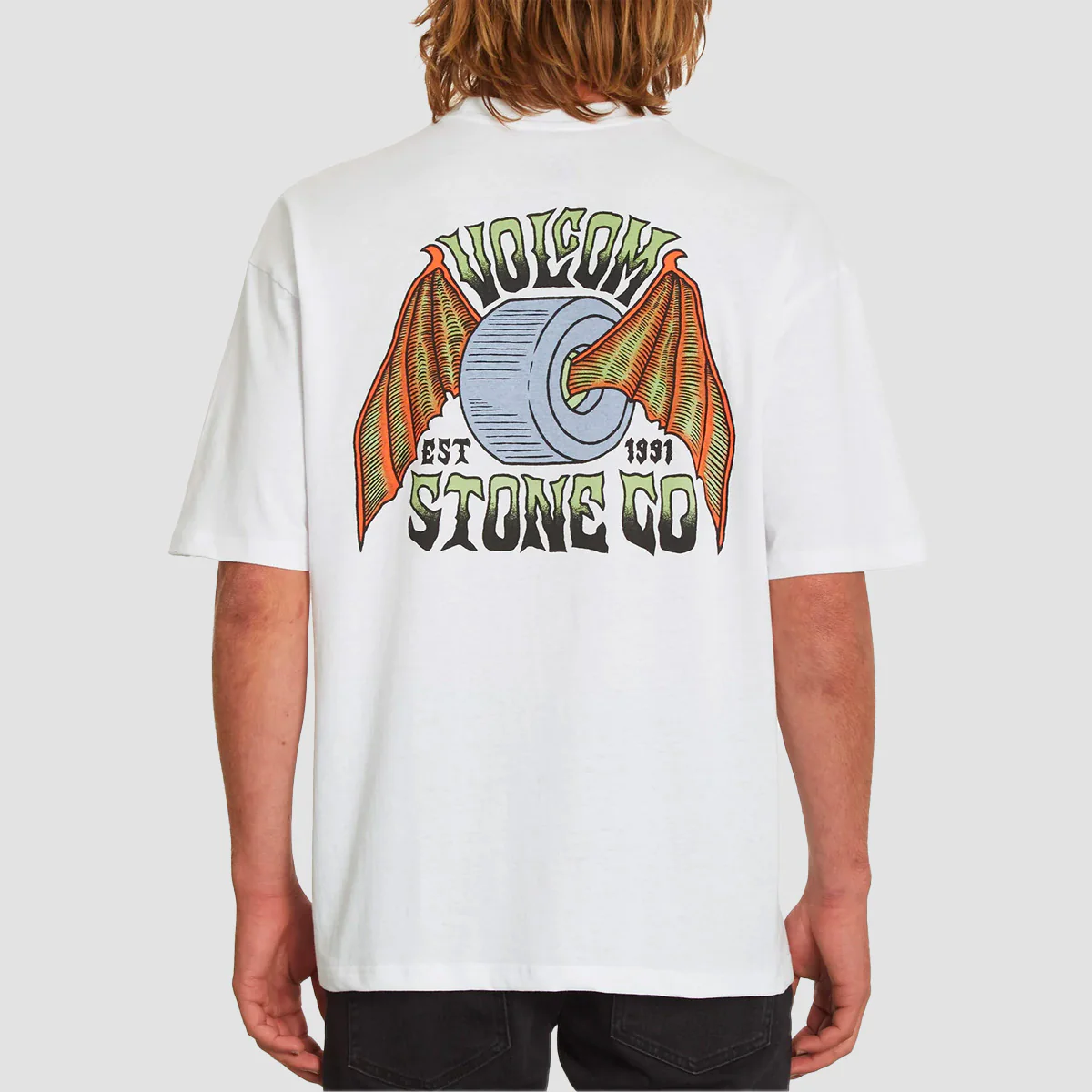 Volcom Hell Wheel LSE T-Shirt White - Image 2