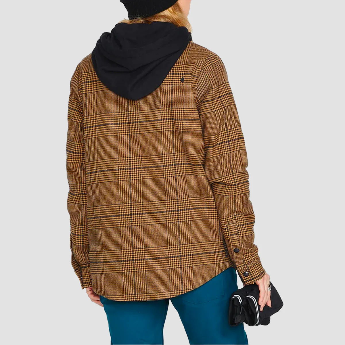 Volcom Hooded Flannel Jacket Jacket Caramel - Womens - Image 2