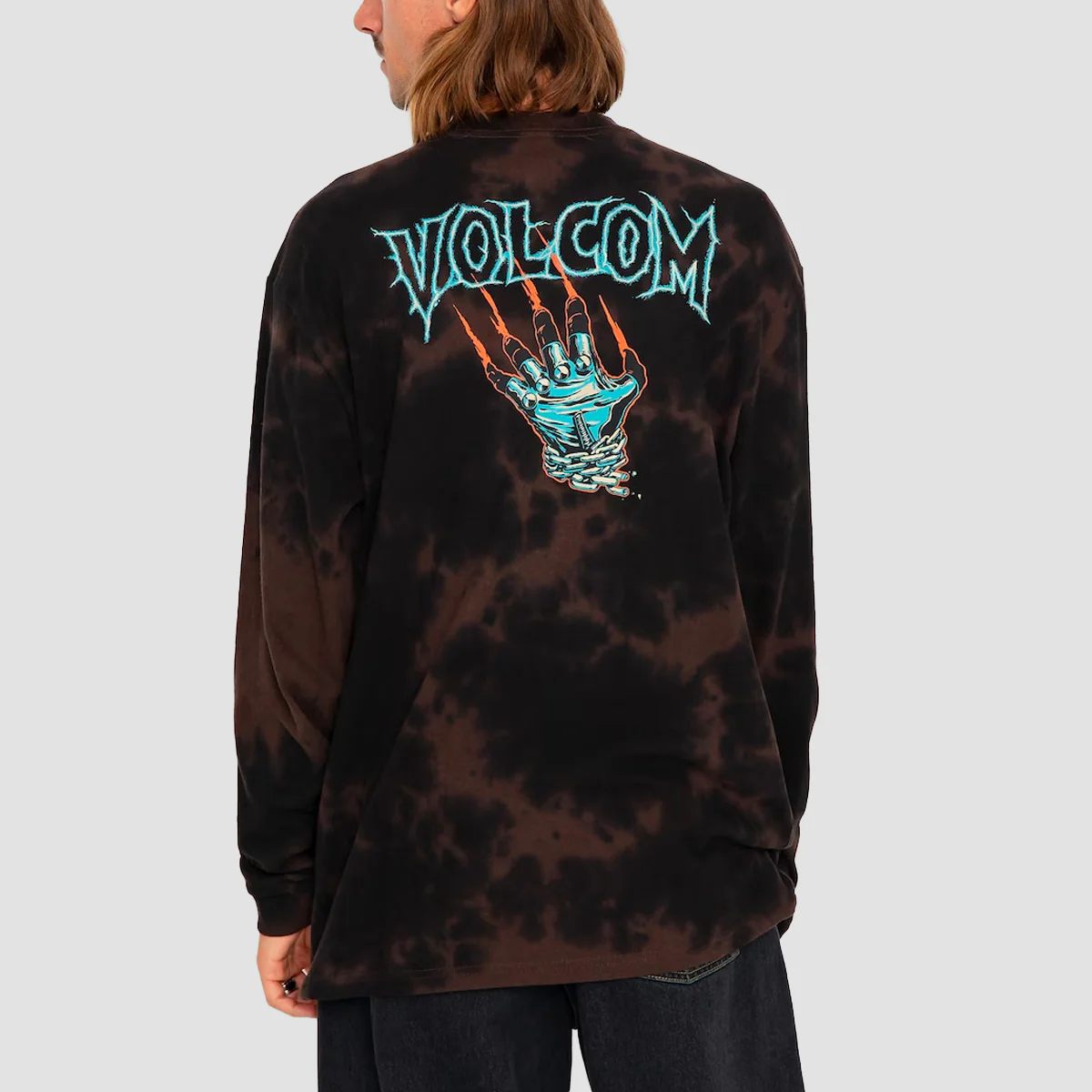 Volcom Howl At The Moon FA Max Sherman Longsleeve T-Shirt Bitter Chocolate - Image 2