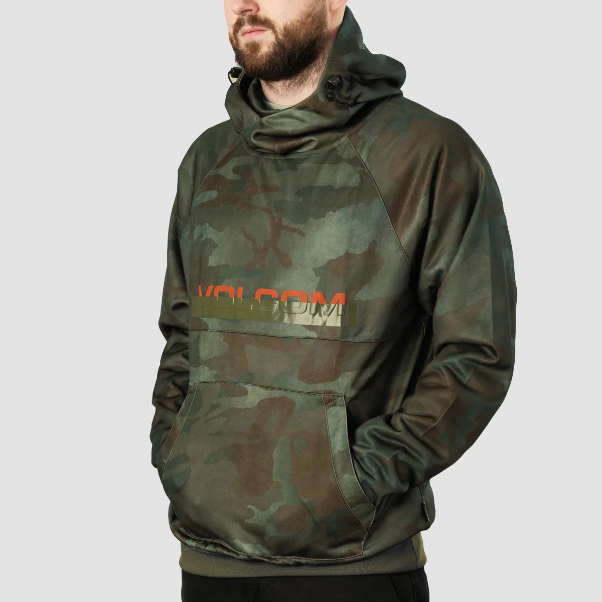 Volcom Hydro Riding Pullover Snow Hoodie Cloudwash Camo - Image 2