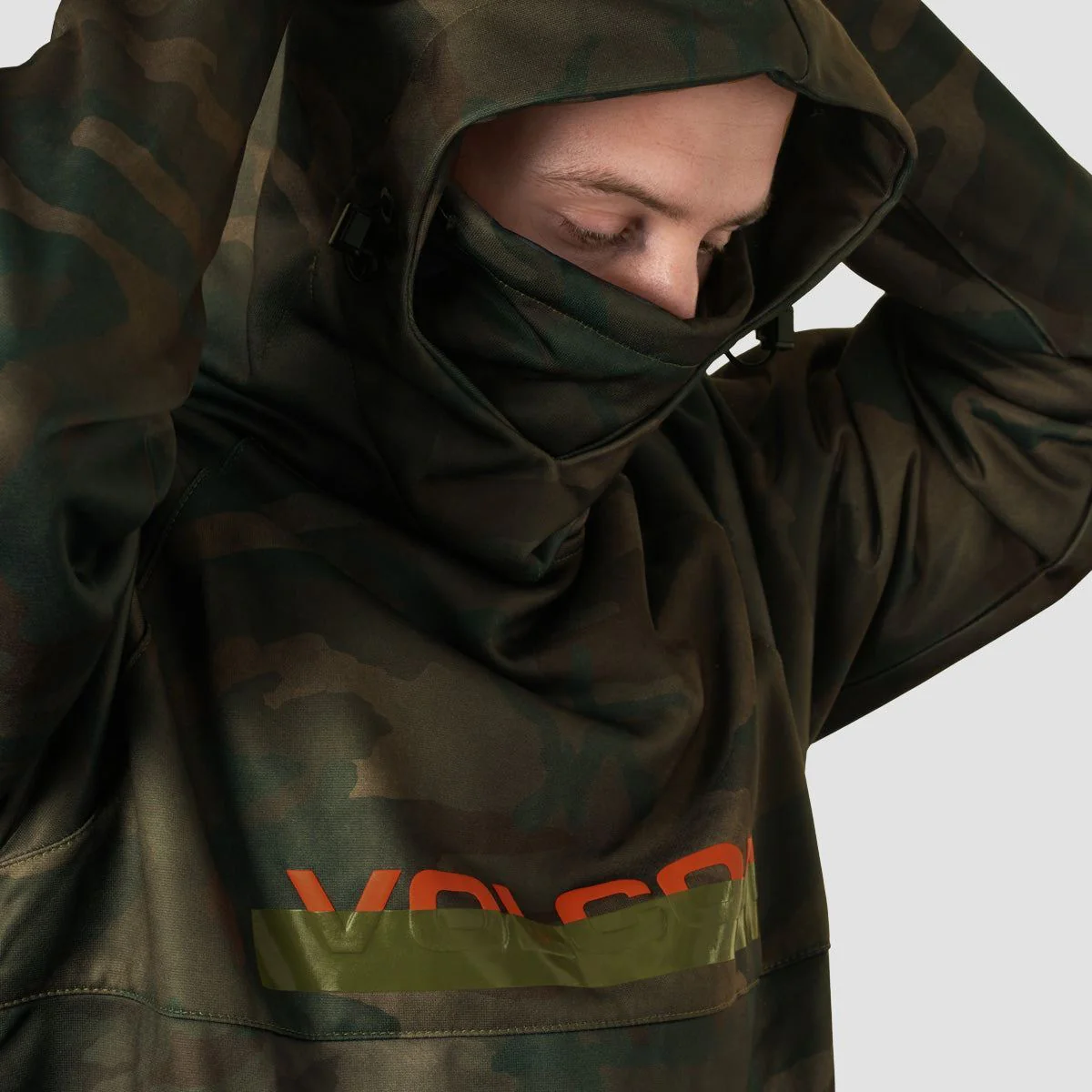 Volcom Hydro Riding Pullover Snow Hoodie Cloudwash Camo - Image 4