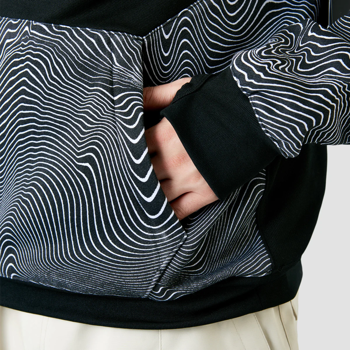 Volcom Hydro Riding Snow Pullover Hoodie Black Print - Image 4