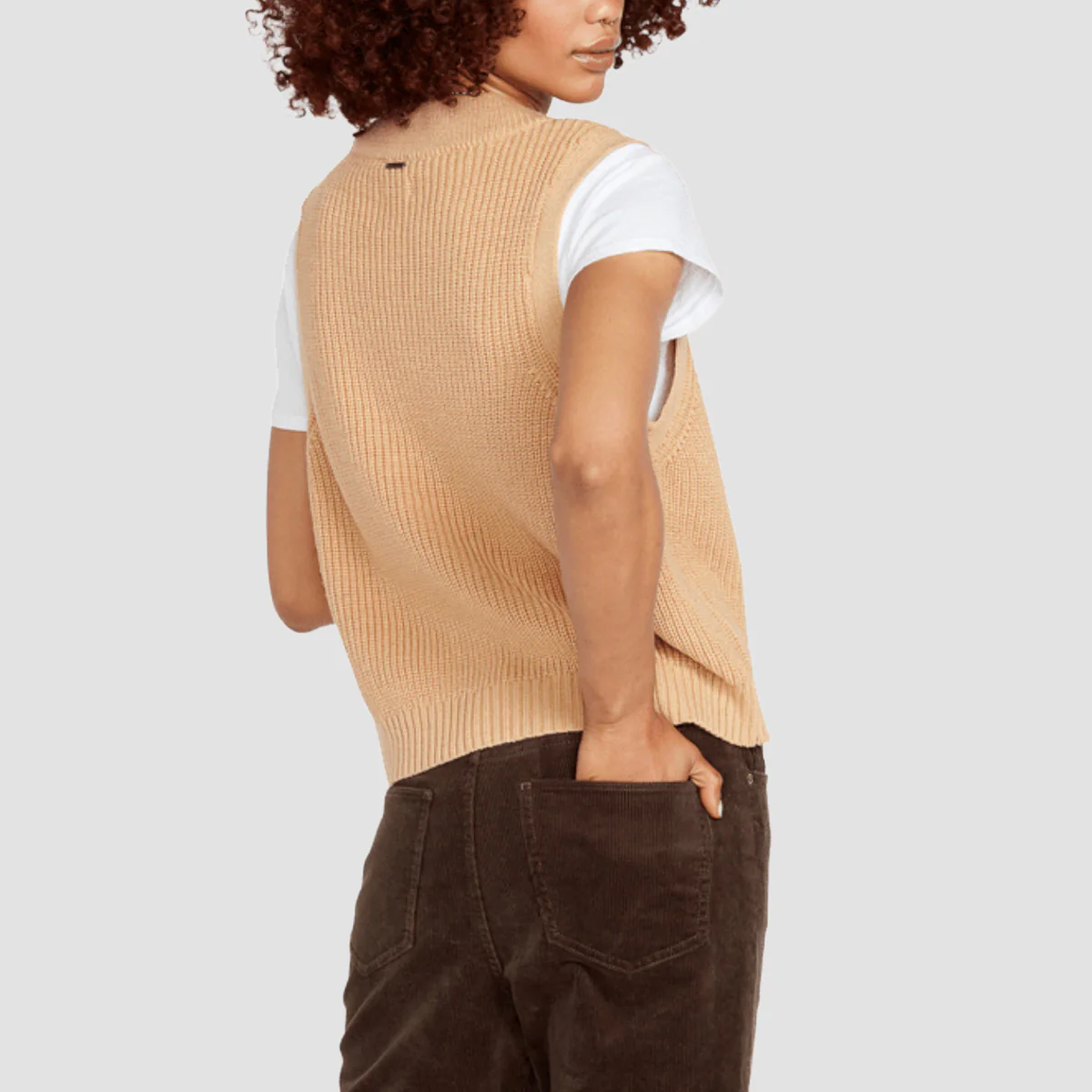 Volcom In Vestible Sleeveless Cardigan Hazelnut - Womens - Image 2