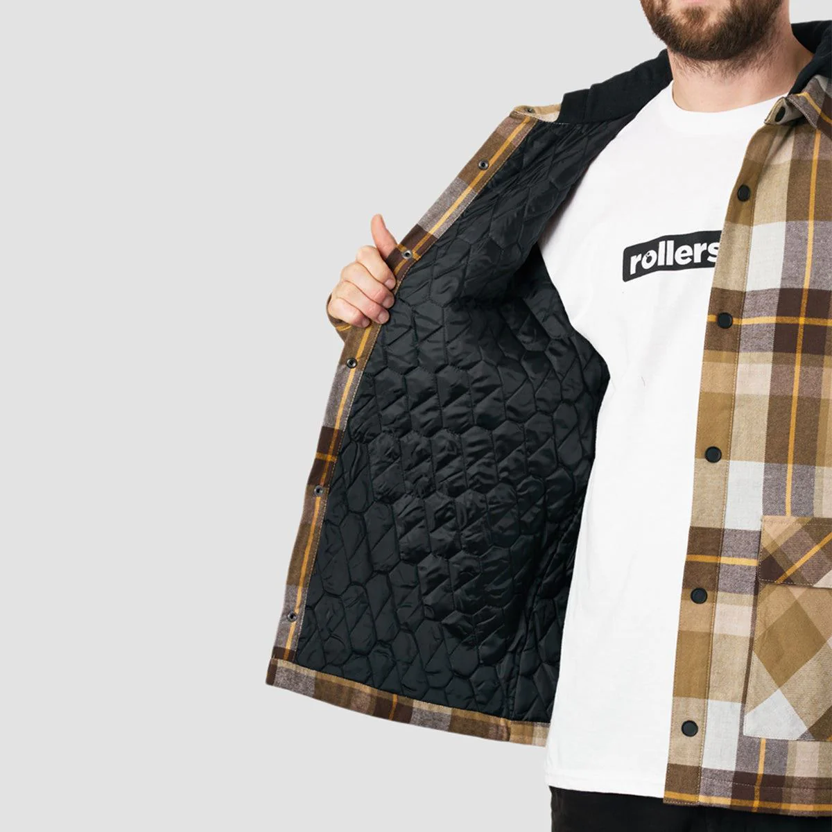 Volcom Insulated Riding Flannel Jacket Khakiest - Image 4