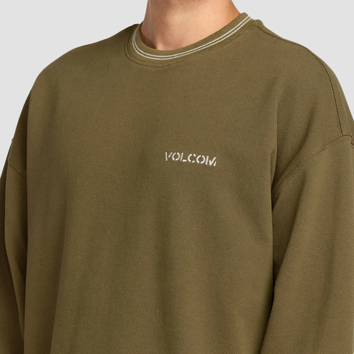Volcom K Stone Crew Sweatshirt Sage Leaf - Image 2
