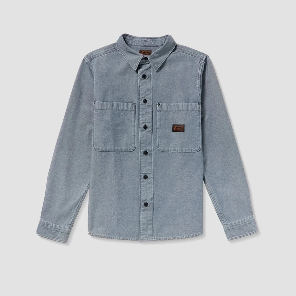 Volcom Levelstone Longsleeve Shirt Blue Wash