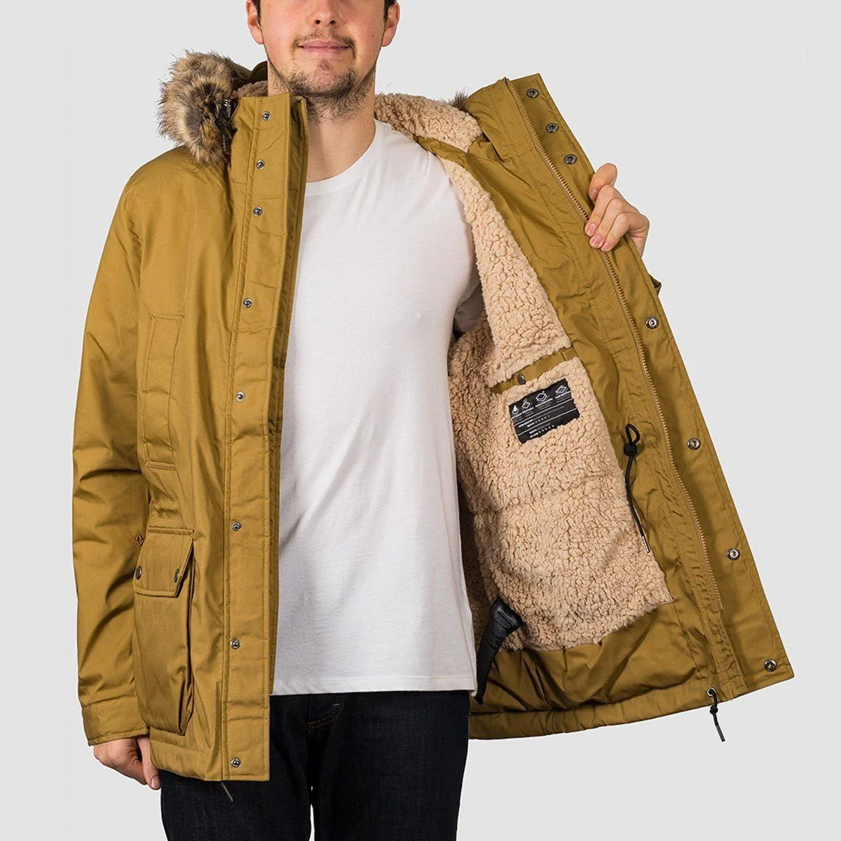 Volcom Lidward 5K Jacket Dark Khaki - Image 4