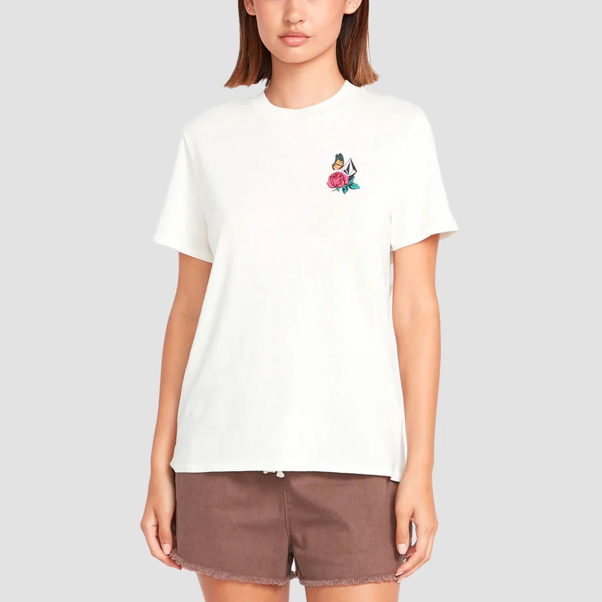 Volcom Lock It Up T-Shirt Star White - Womens - Image 2