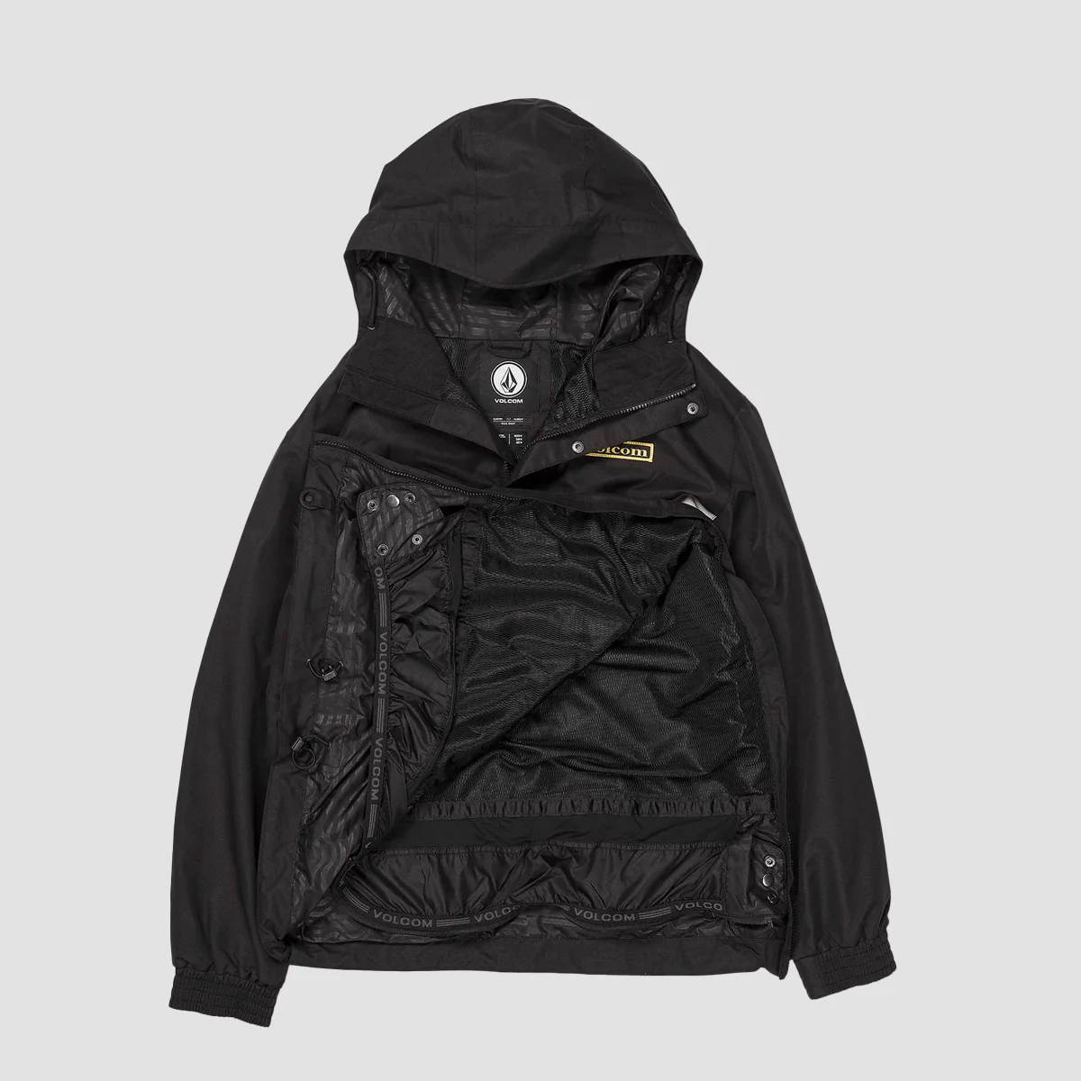 Volcom Longo Pullover Snow Jacket Black - Image 3