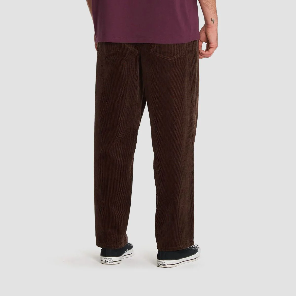 Volcom Lurking About Corduroy Pants Dark Brown - Image 2