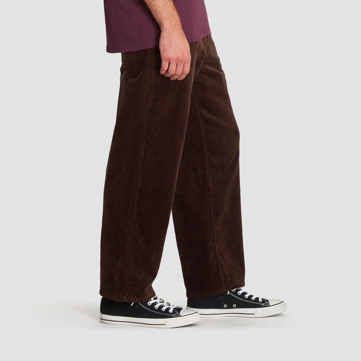 Volcom Lurking About Corduroy Pants Dark Brown - Image 3