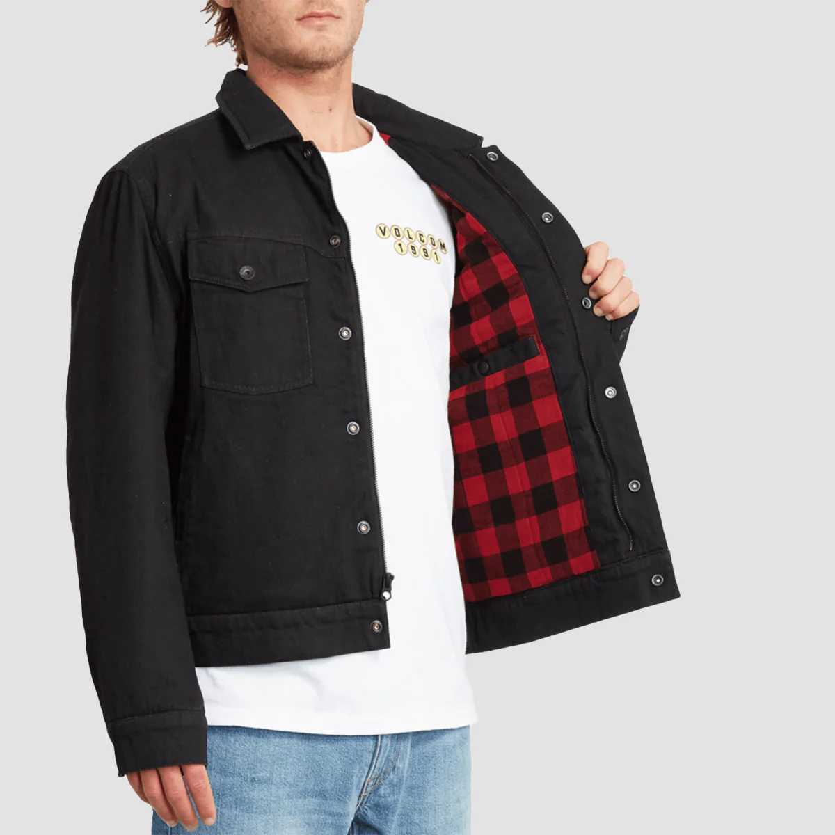 Volcom Lynstone Denim Jacket Black - Image 3