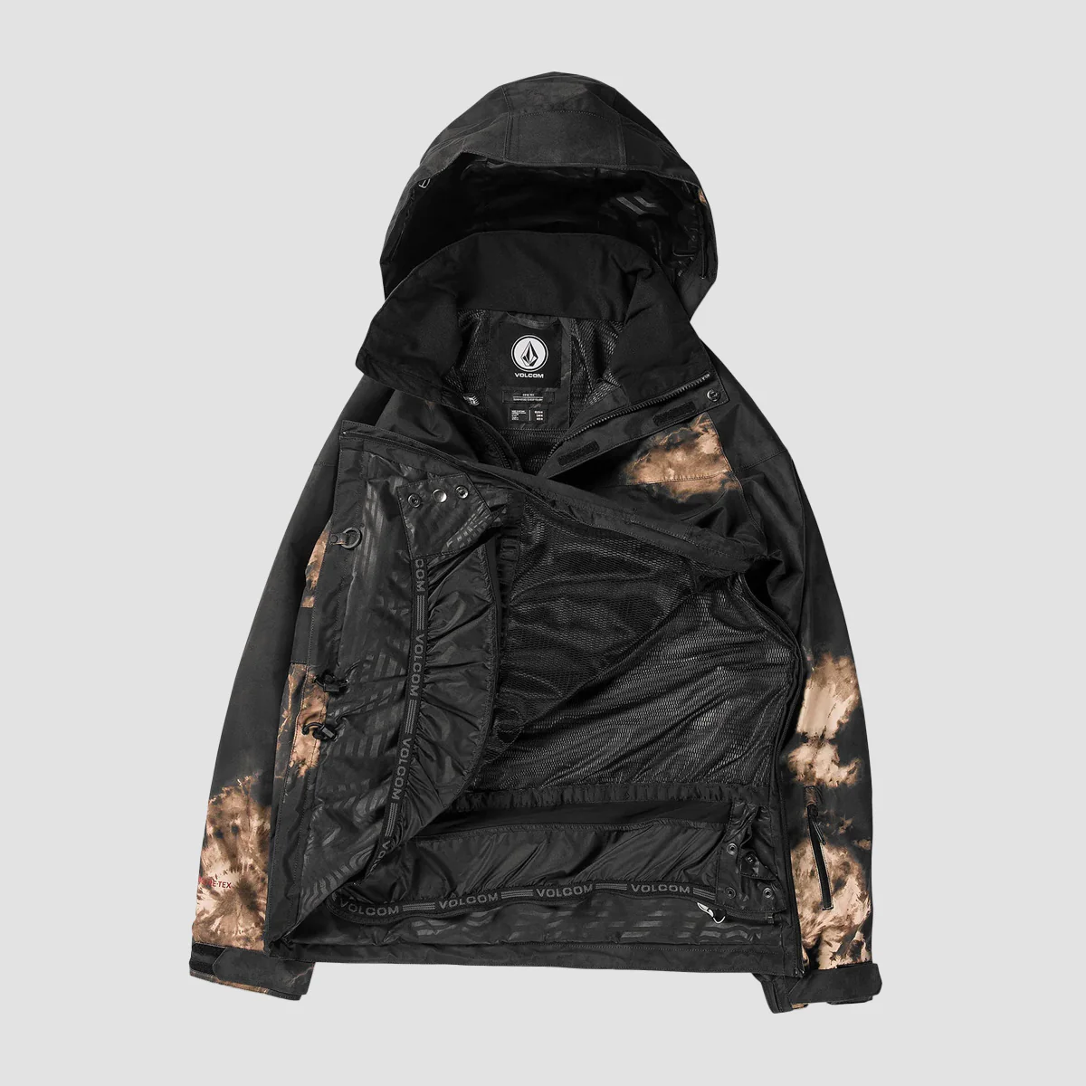 Volcom Melo Gore-Tex Pullover Snow Jacket Bleach Black - Image 3