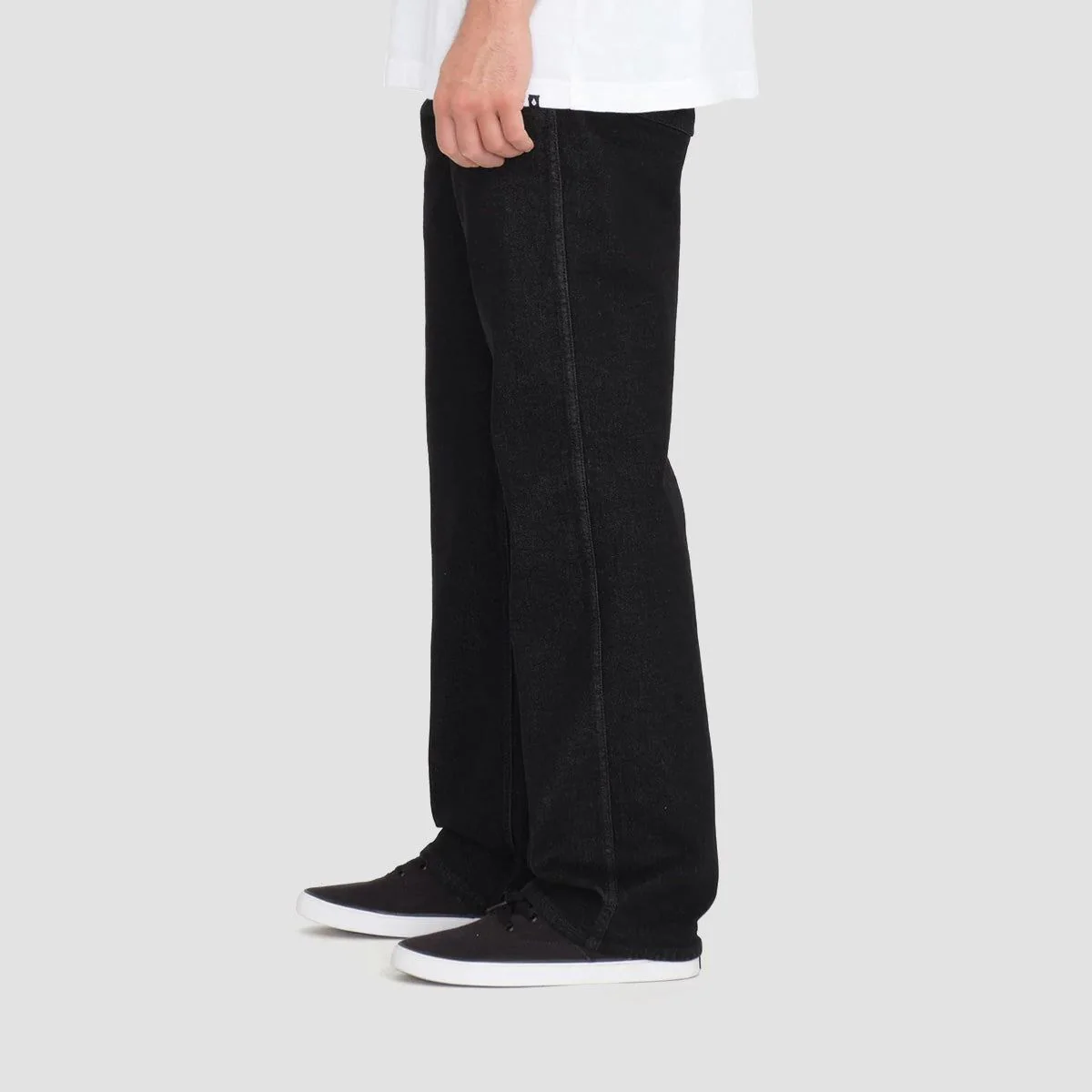 Volcom Modown Relaxed Fit Jeans Black Rinser - Image 2