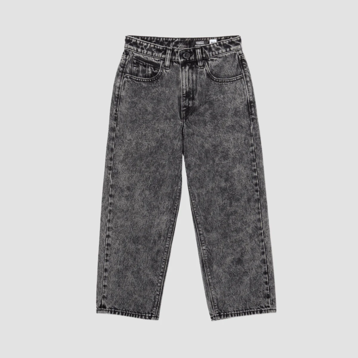 Volcom Modown Tapered Relaxed Fit Jeans Light Acid Black - Kids