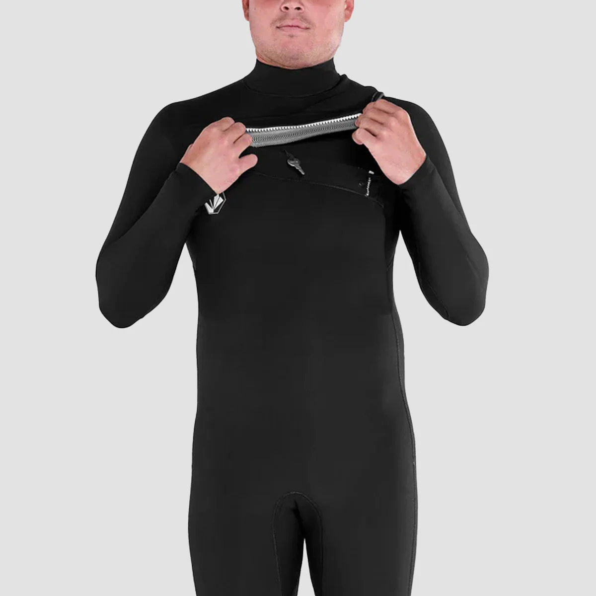 Volcom Modulator 3/2mm Chest Zip Full Wetsuit Black - Image 3