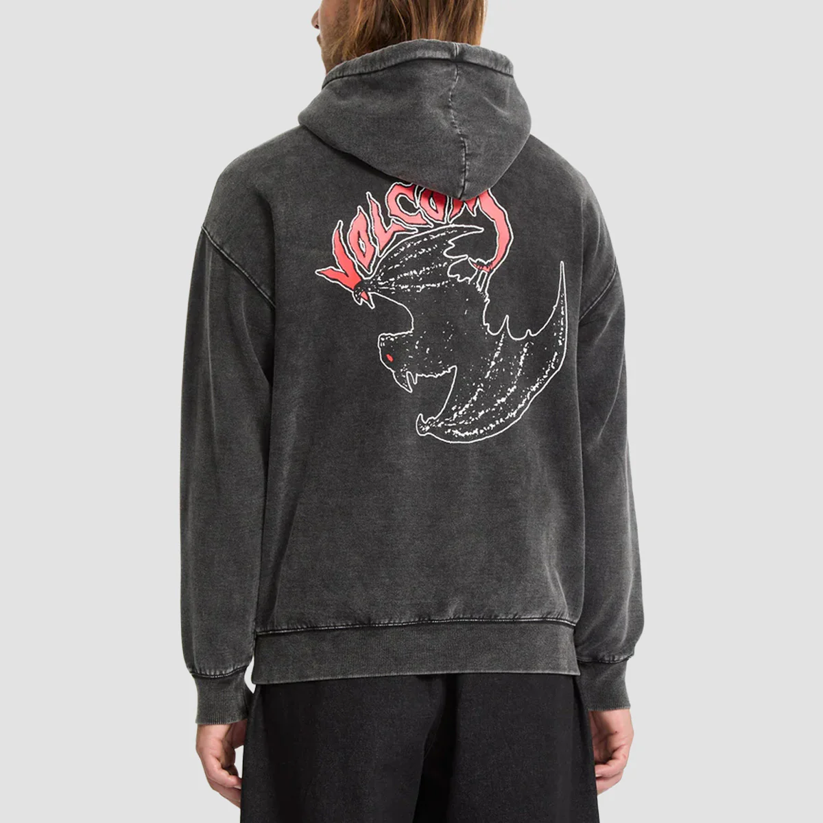 Volcom Nightwasher Pullover Hoodie Light Acid Black