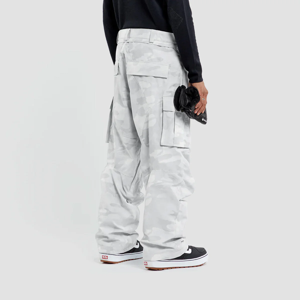 Volcom NWRK Baggy Snow Pants White Camo - Image 2