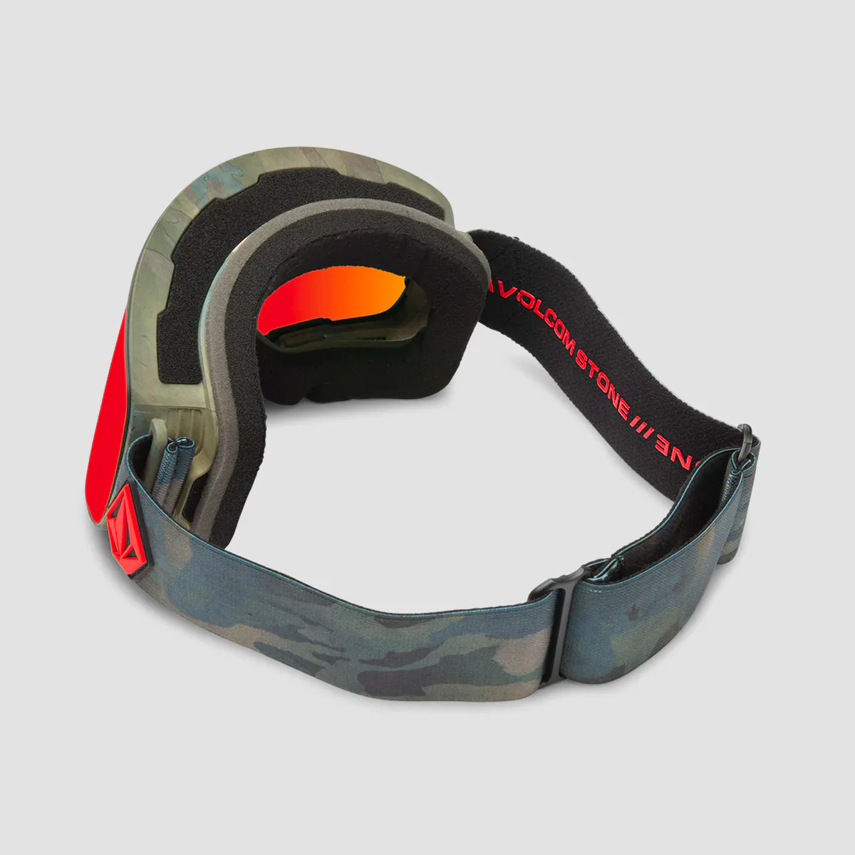 Volcom Odyssey Snow Goggles Cloudwash Camo/Red Chrome + Bonus Lens Yellow - Image 2