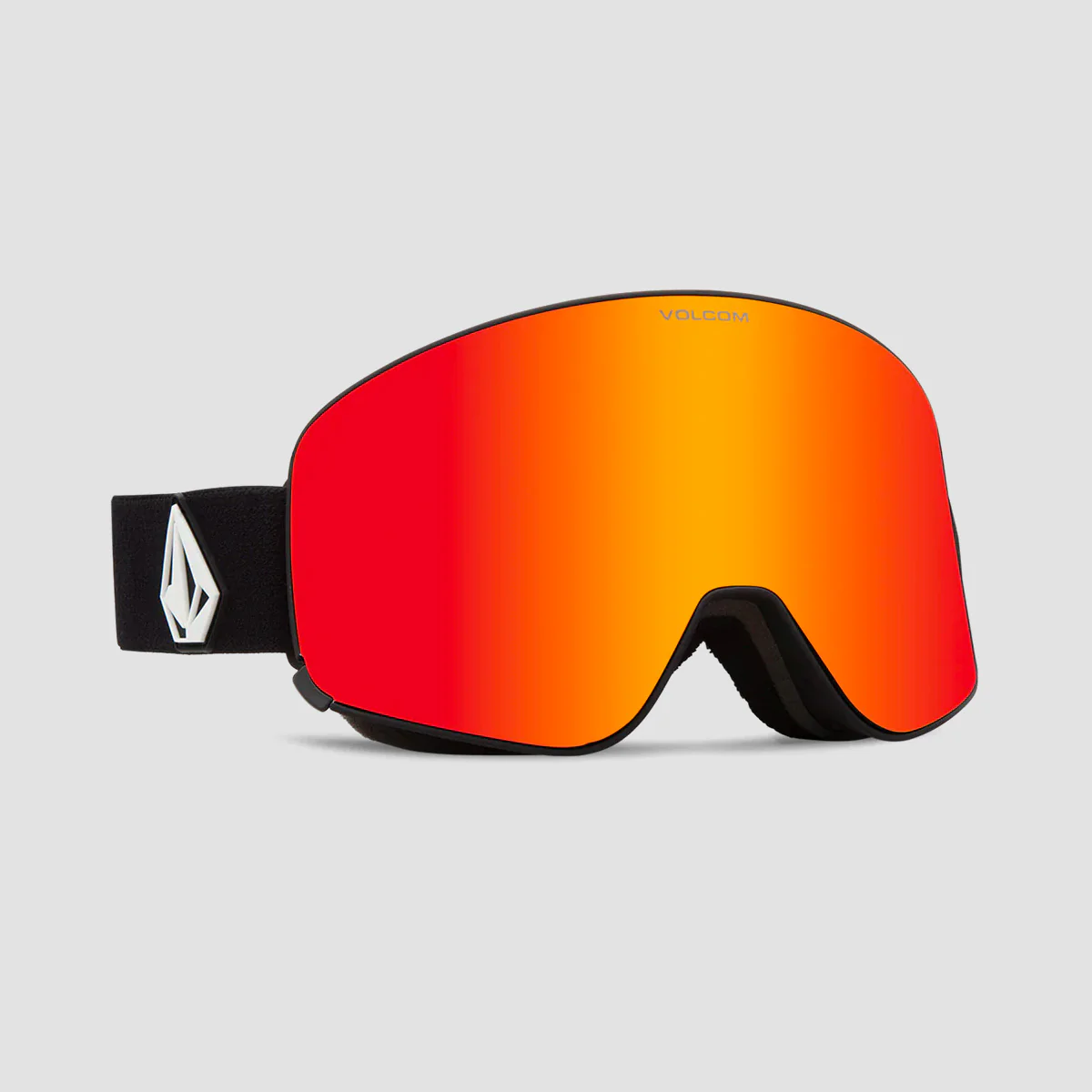 Volcom Odyssey Snow Goggles Matte Black/Red Chrome + Bonus Lens Yellow