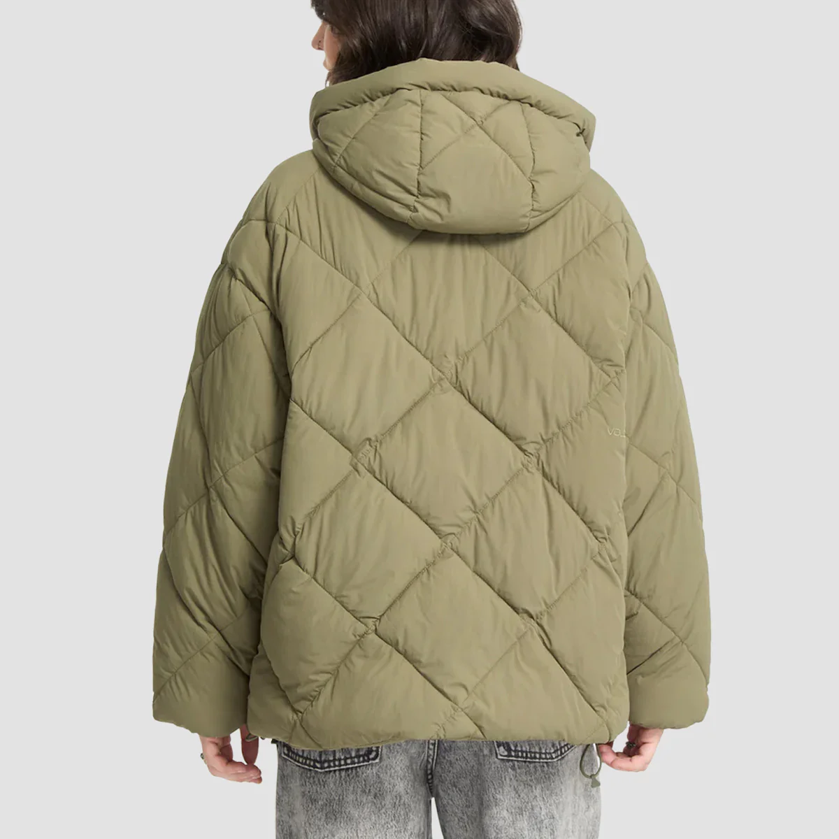 Volcom Out Of Boxy Puff Jacket Wintermoss - Womens - Image 2