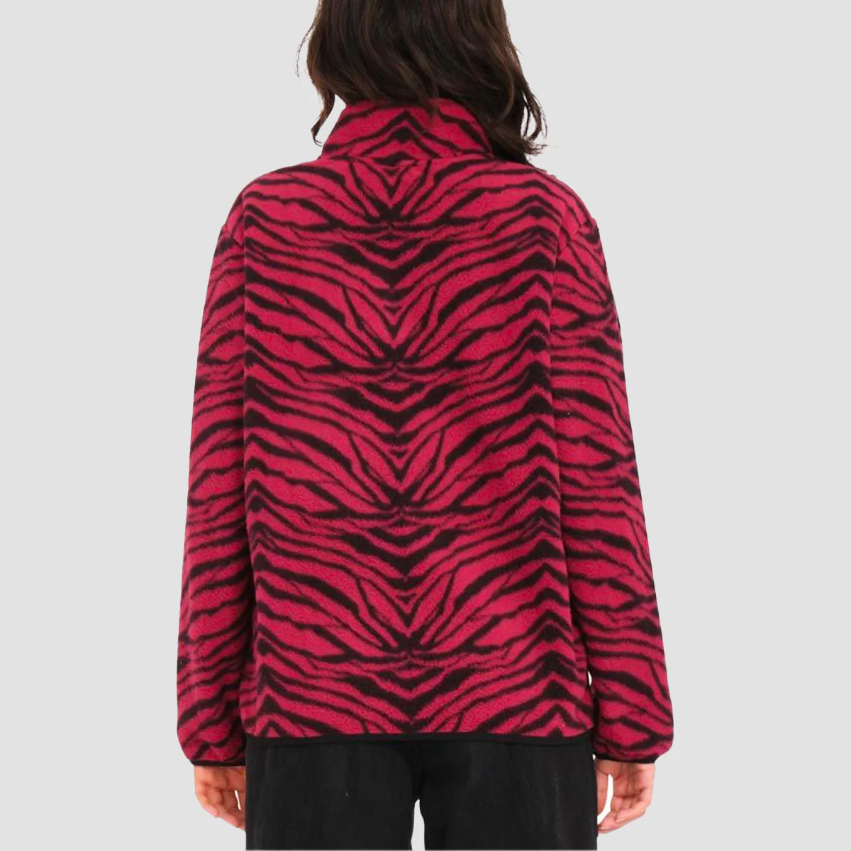 Volcom Pheelin It Mock Neck Sweatshirt Wine - Womens - Image 2