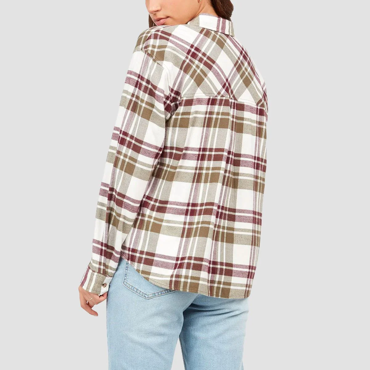 Volcom Plaid To Meet U Longsleeve Shirt Dark Camo - Womens - Image 2
