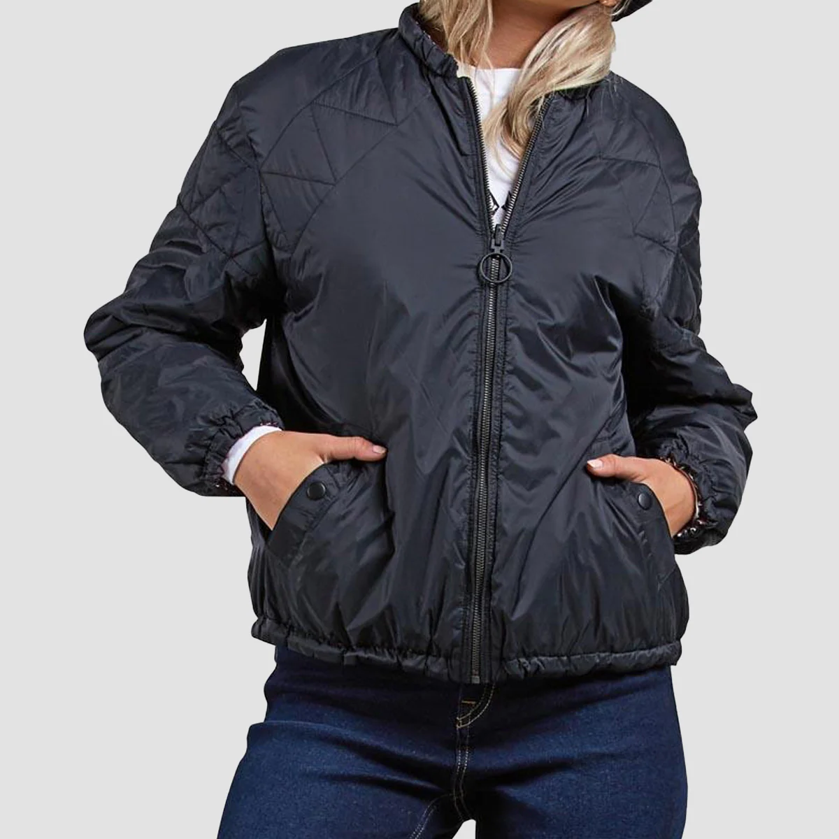 Volcom Play The Fool Puffa Jacket Black - Womens - Image 2
