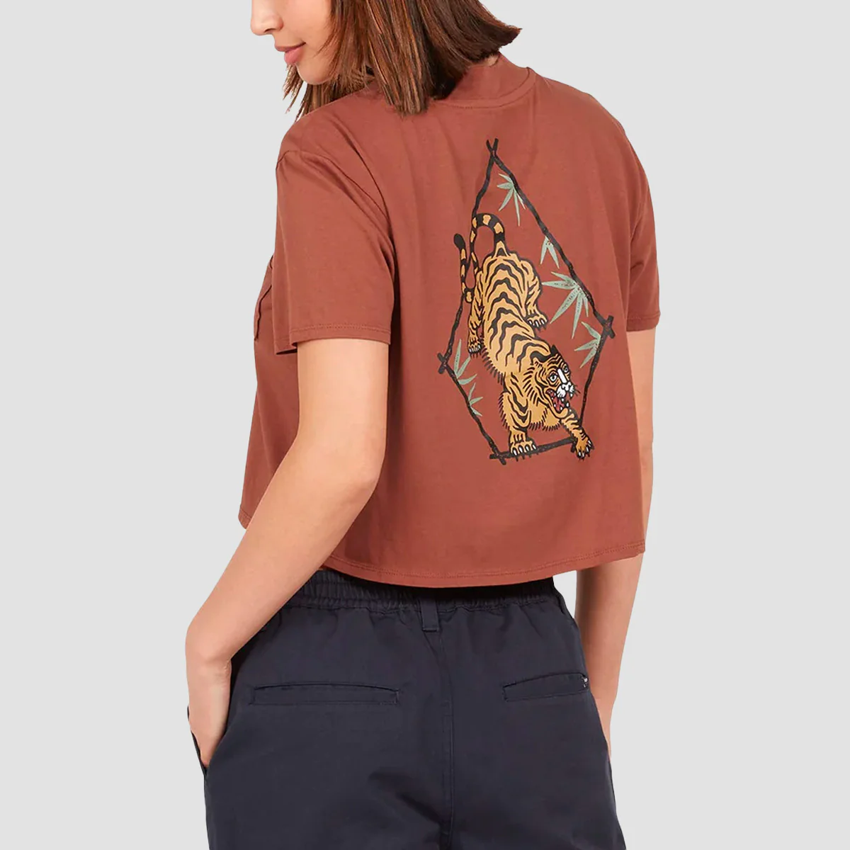 Volcom Pocket Dial 2 T-Shirt Dark Clay - Womens - Image 2