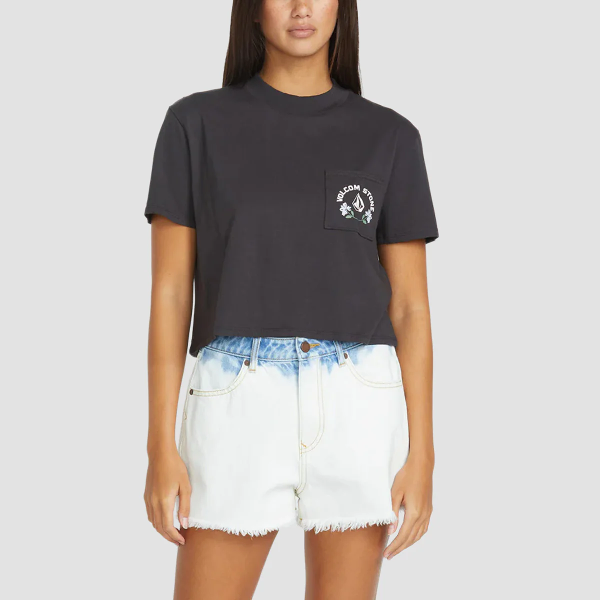 Volcom Pocket Dial T-Shirt Vintage Black - Womens - Image 2