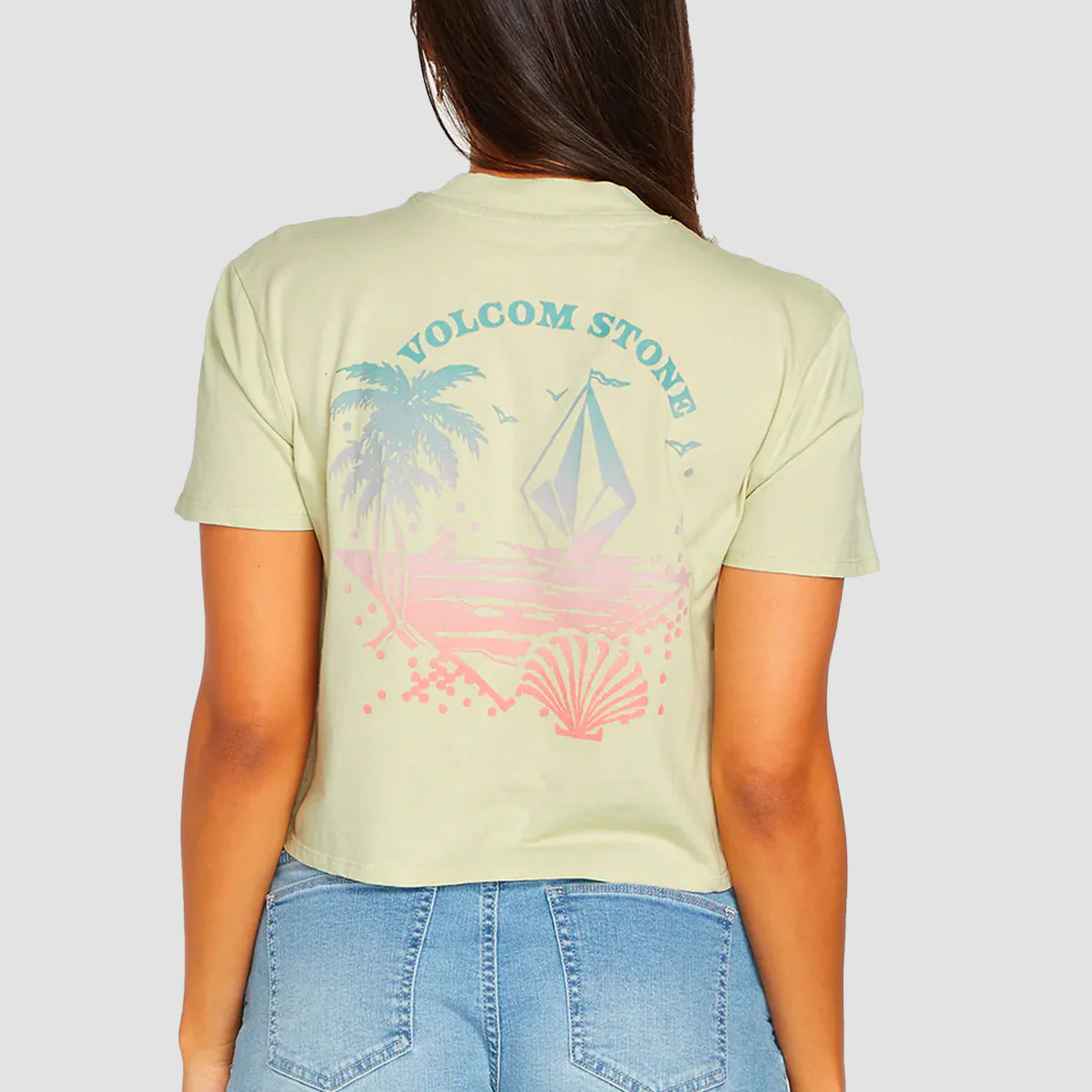 Volcom Pocket Dial T-Shirt Sage - Womens - Image 2