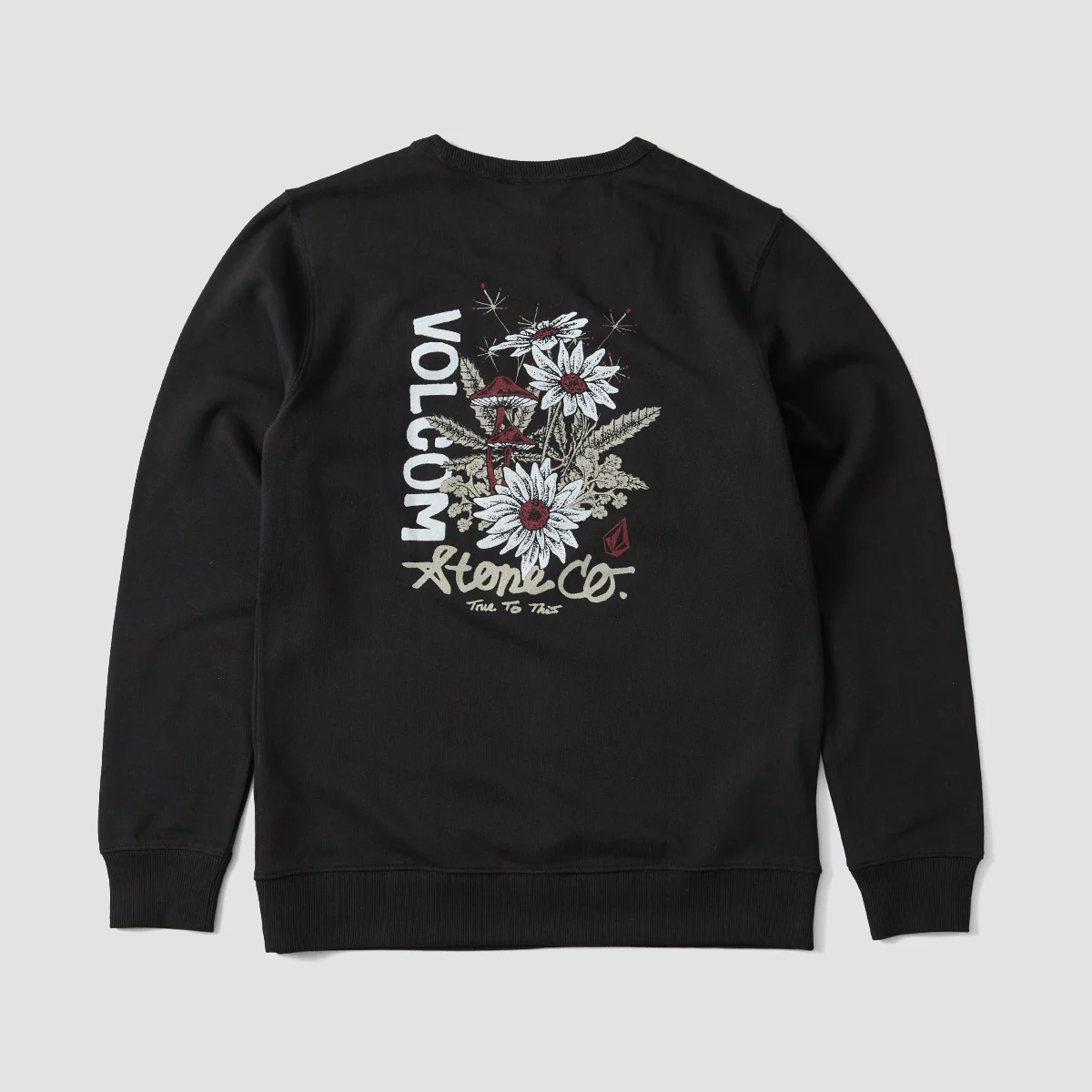 Volcom Psychedaisy Crew Sweatshirt Black - Image 2