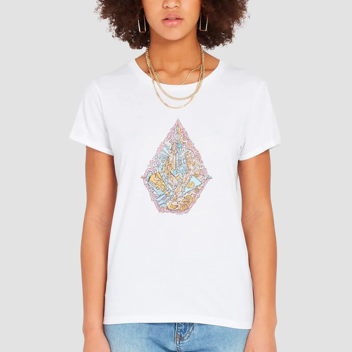 Volcom Radical Daze T-Shirt White - Womens