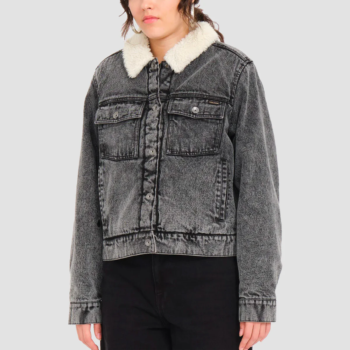 Volcom Radstone Howl At The Moon Denim Jacket Black - Womens - Image 2