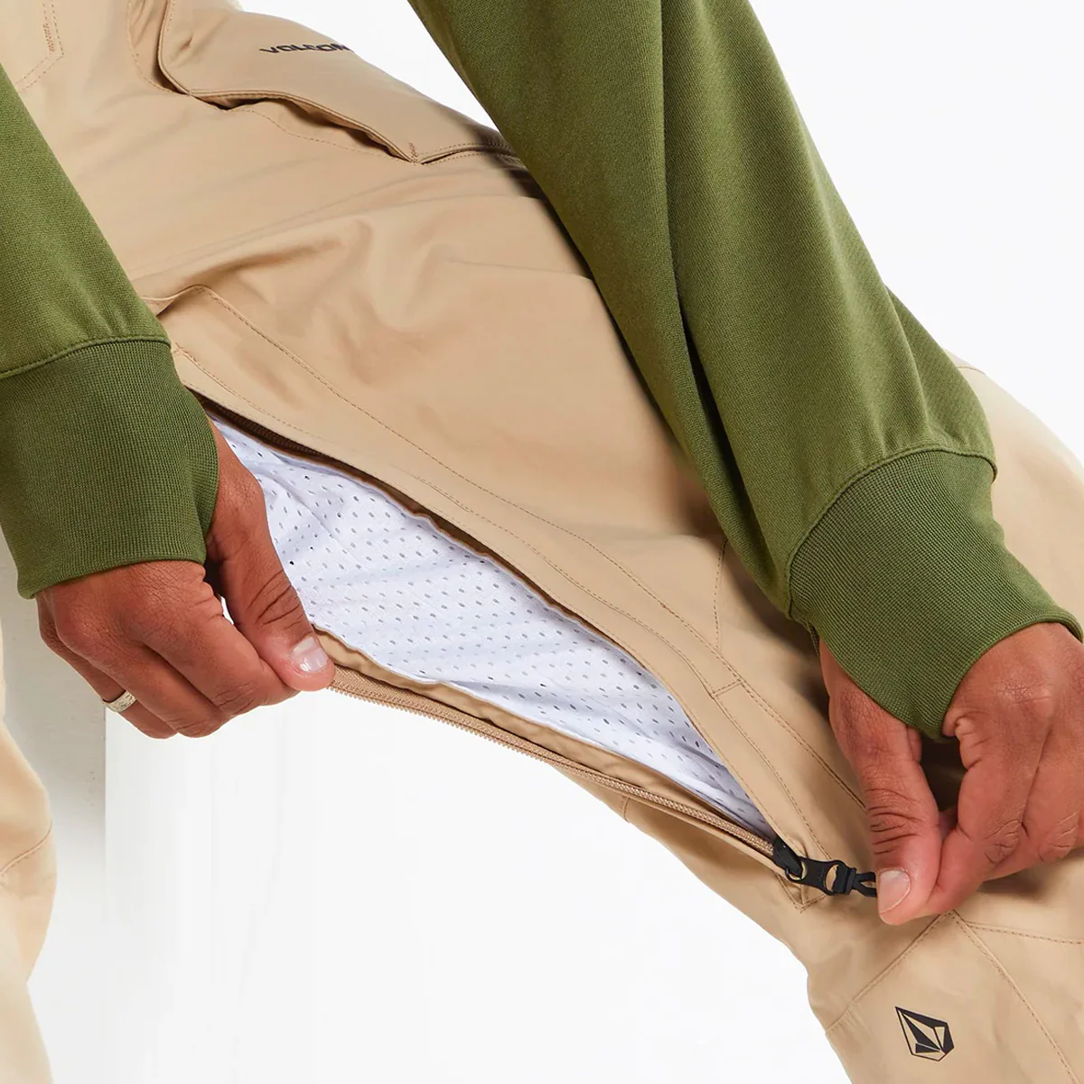 Volcom Rain Gore-Tex Bib Snow Pants Khakiest - Image 5
