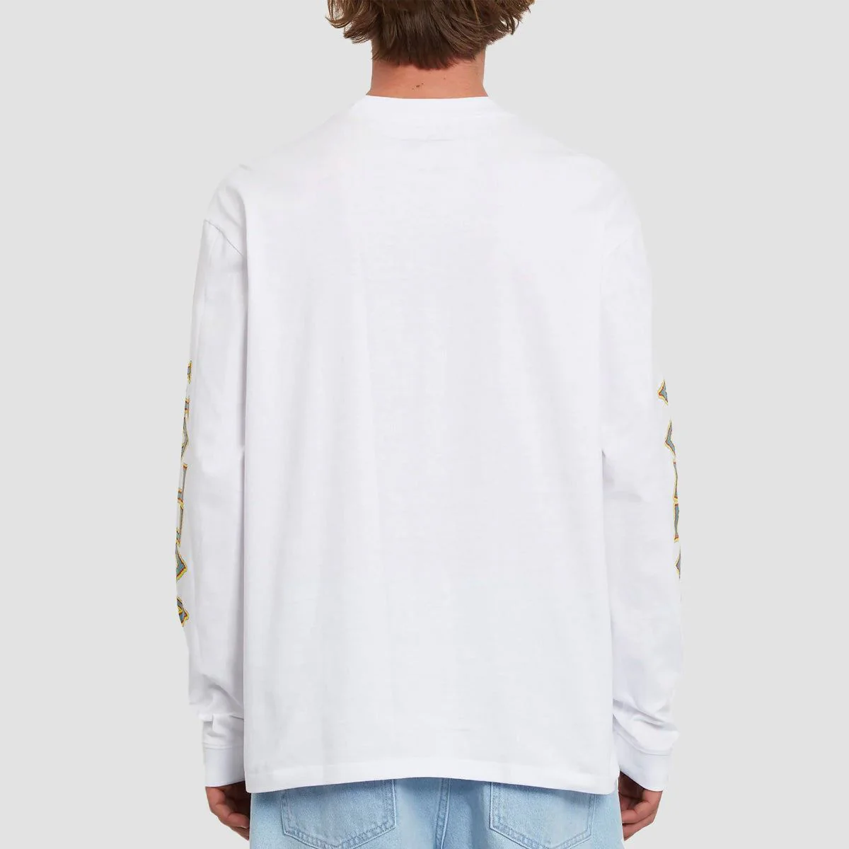 Volcom Richard French FA Loose Fit Longsleeve T-Shirt White - Image 3