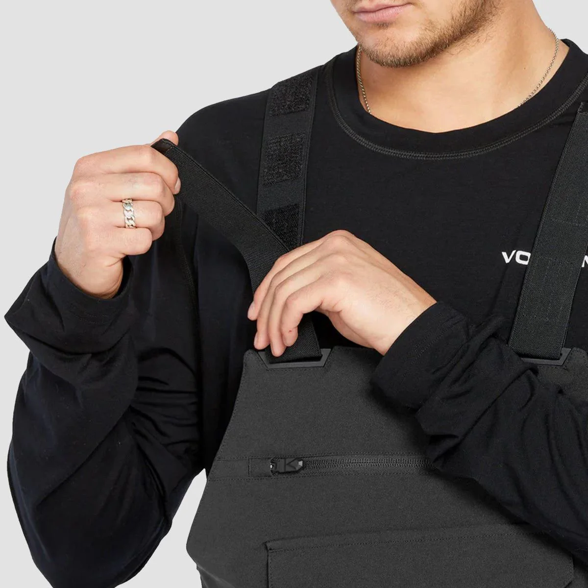 Volcom Roan 15K Bib Overrall Snow Pants Black - Image 3