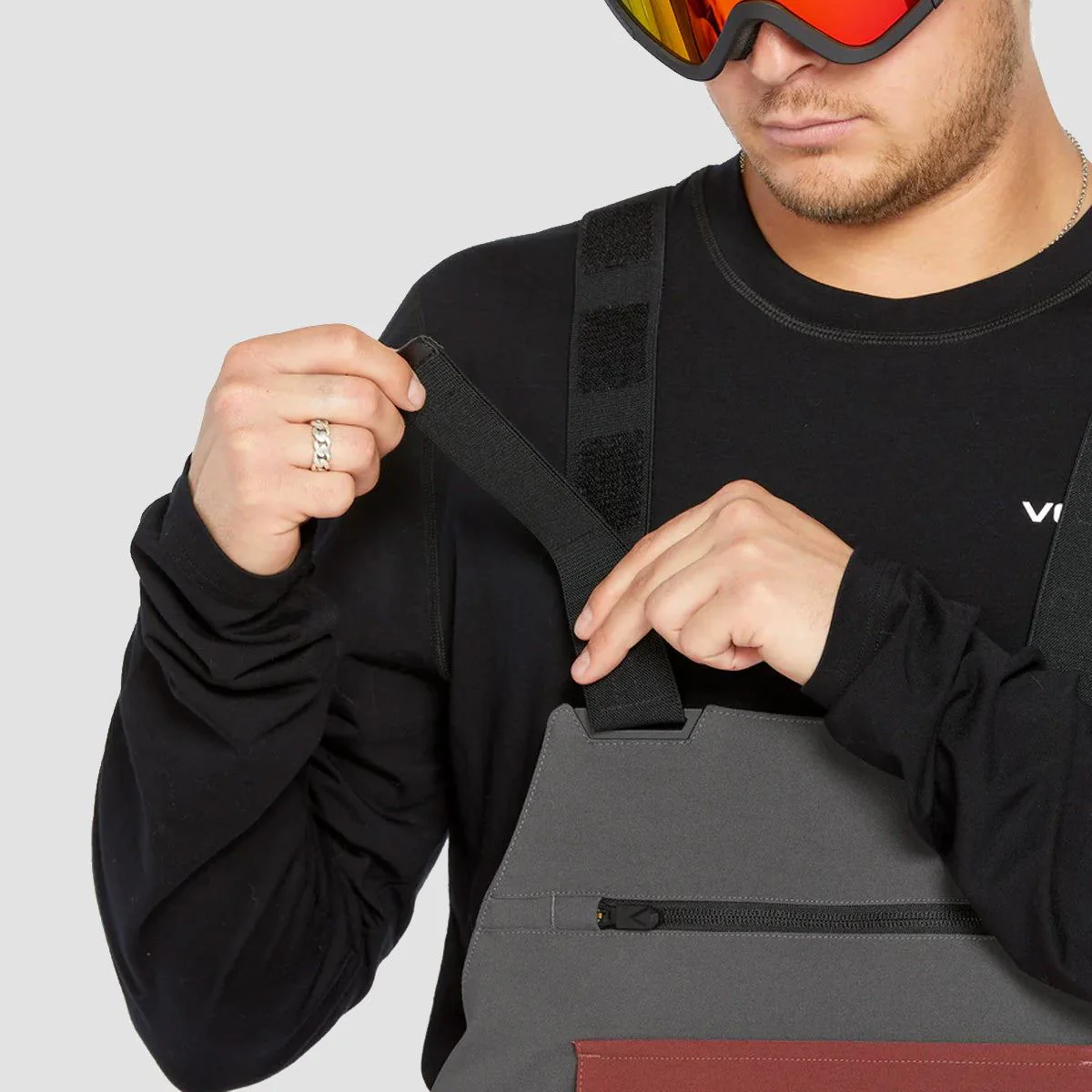Volcom Roan 15K Snow Bib Overall Pants Caramel - Image 3