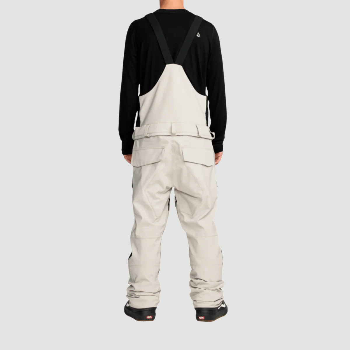 Volcom Roan Bib Overall 15K Snow Pants Stone - Image 2