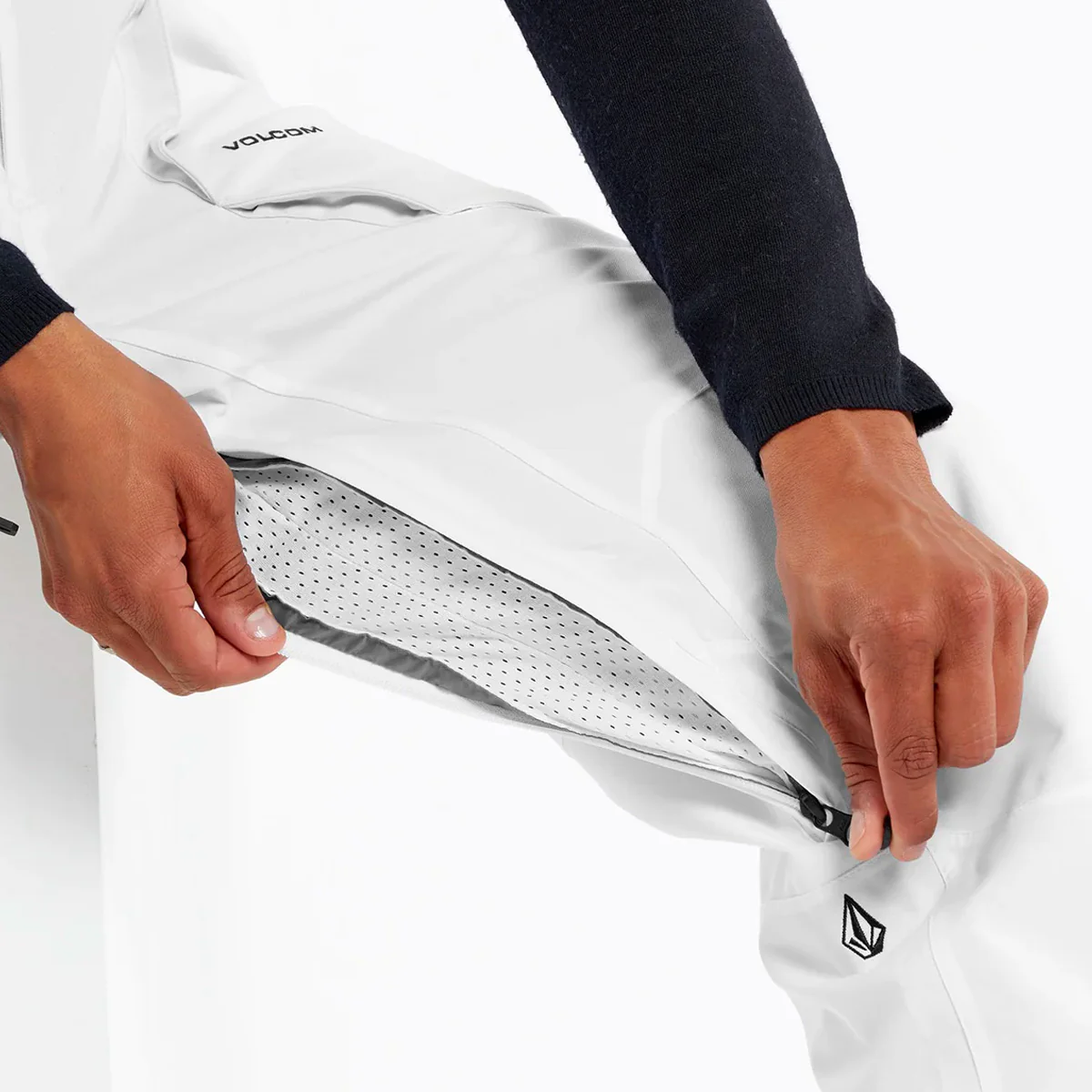 Volcom Roan Bib Snow Pants White - Image 5