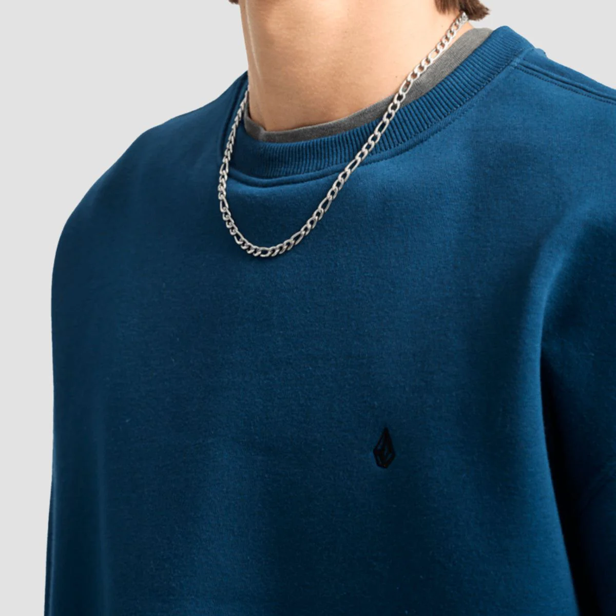 Volcom Single Stone Crew Sweatshirt Cosmic Blue - Image 2
