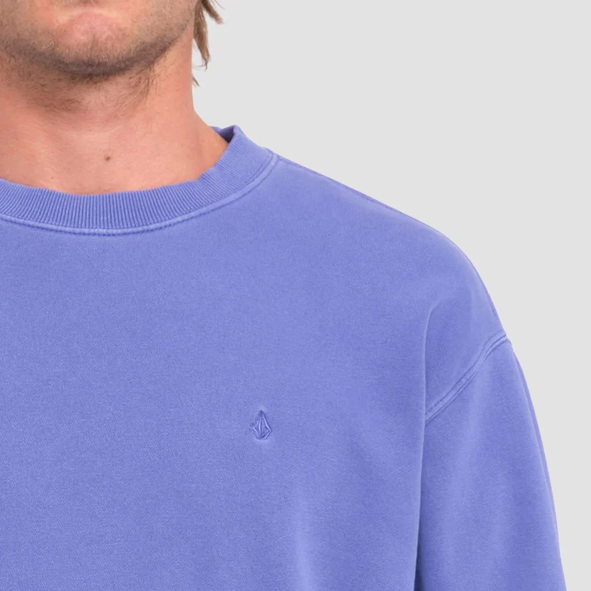 Volcom Single Stone PW Crew Sweatshirt Ballpoint Blue - Image 2