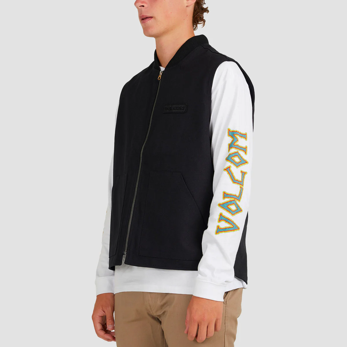 Volcom Skate Vitals C Provost Vest Jacket Black - Image 2
