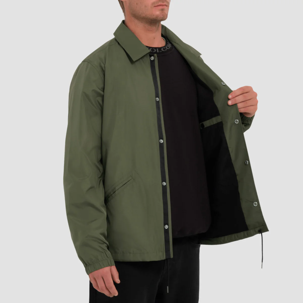 Volcom Skate Vitals Coaches Jacket Squadron Green - Image 2