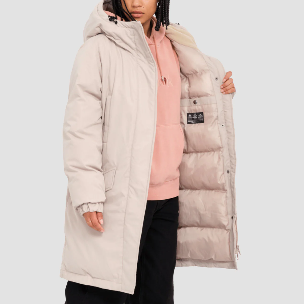 Volcom Sleepi Puff Up Parka Jacket Light Khaki - Womens - Image 2