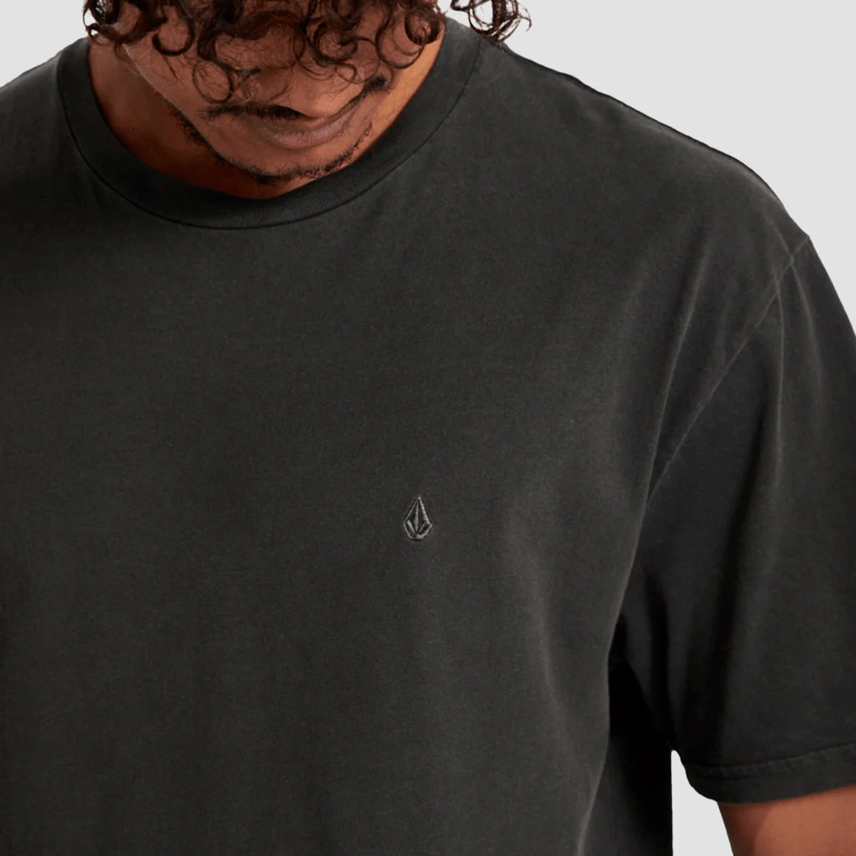 Volcom Solid Stone Emb T-Shirt Black - Image 2