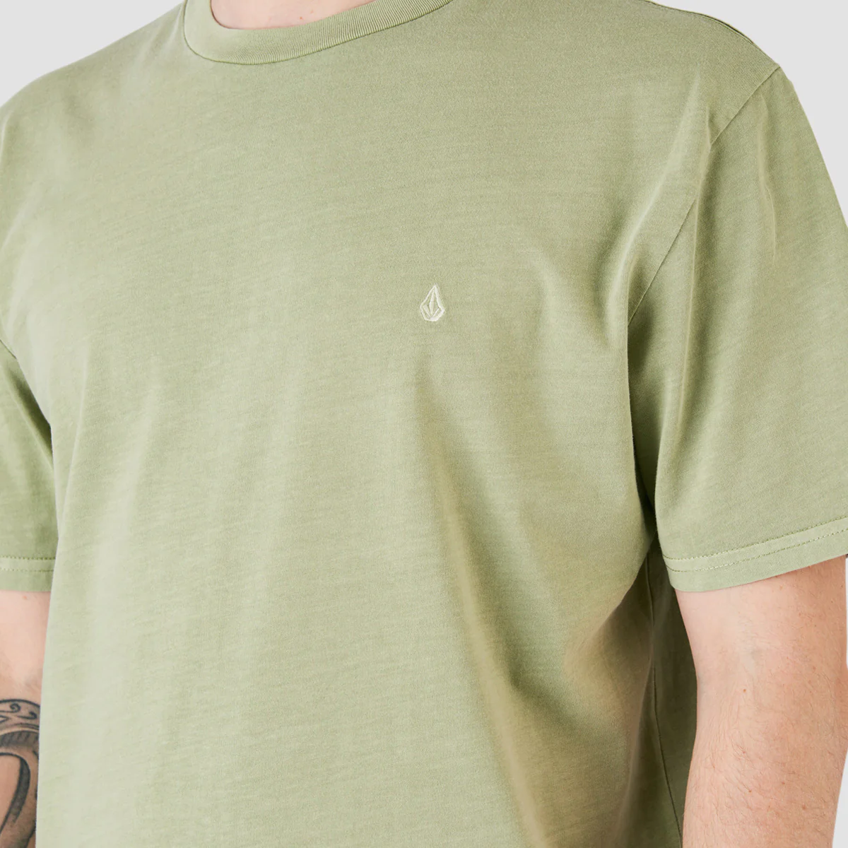Volcom Solid Stone Emb T-Shirt Green Tea - Image 2