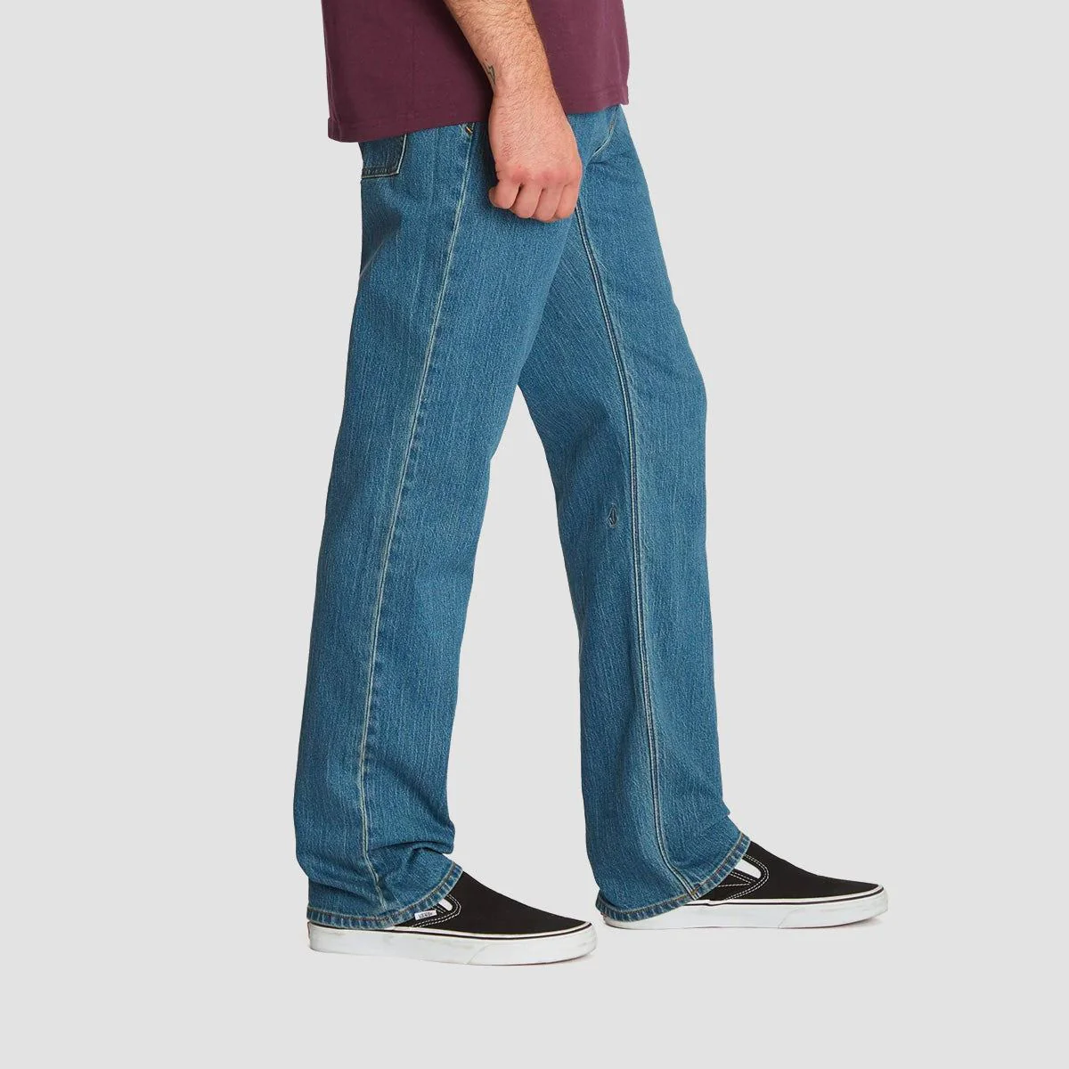 Volcom Solver Modern Straight Fit Jeans Aged Indigo - Image 2